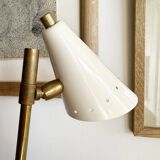 Italian three-headed brass lamp, 50s design