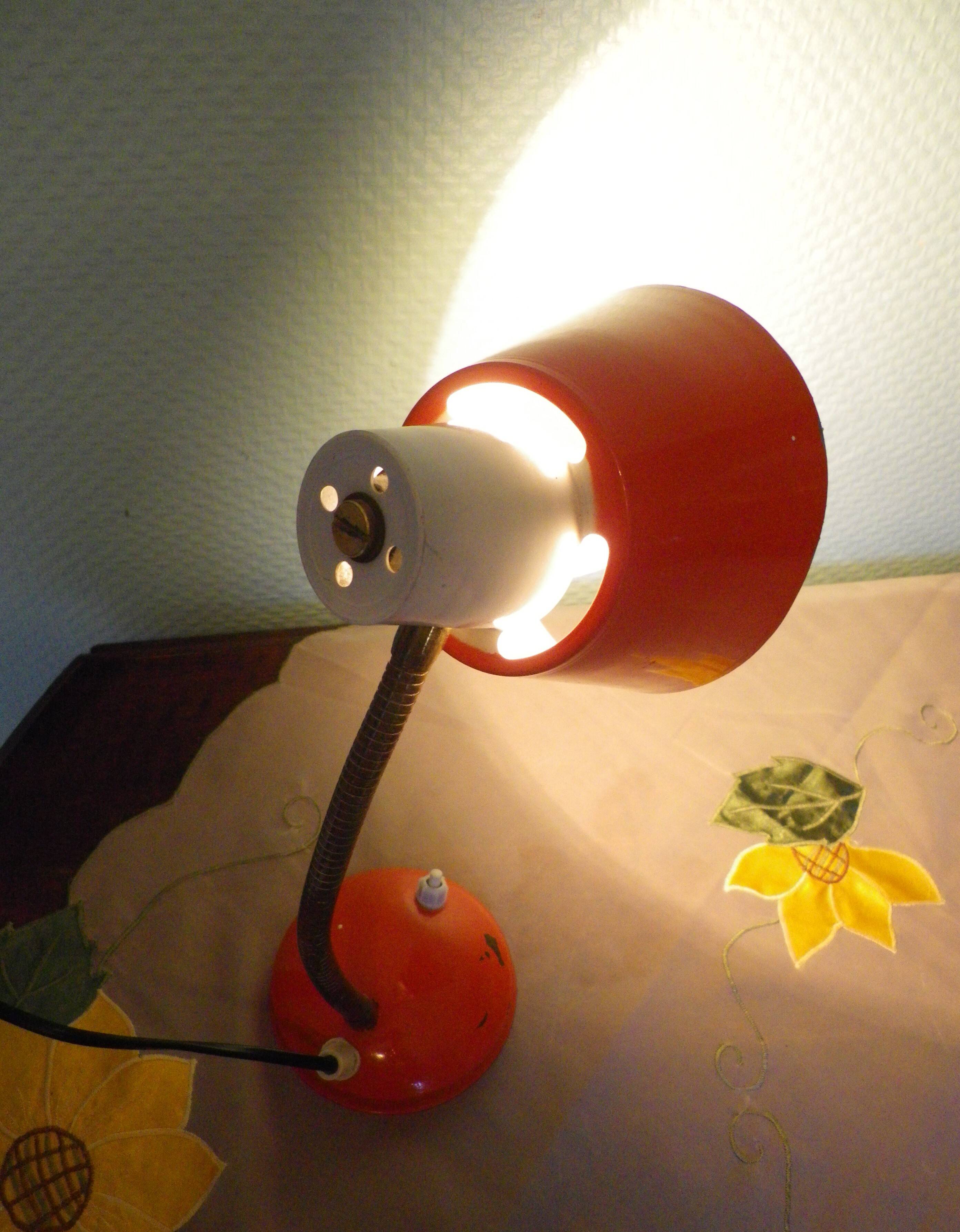 Table lamp, tiltable, metal, 70s