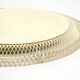 Pair of Mid Century wall mirrors with brass rim and white metal frames