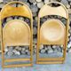 Pair of modernist pliantes chaises design 1950-60