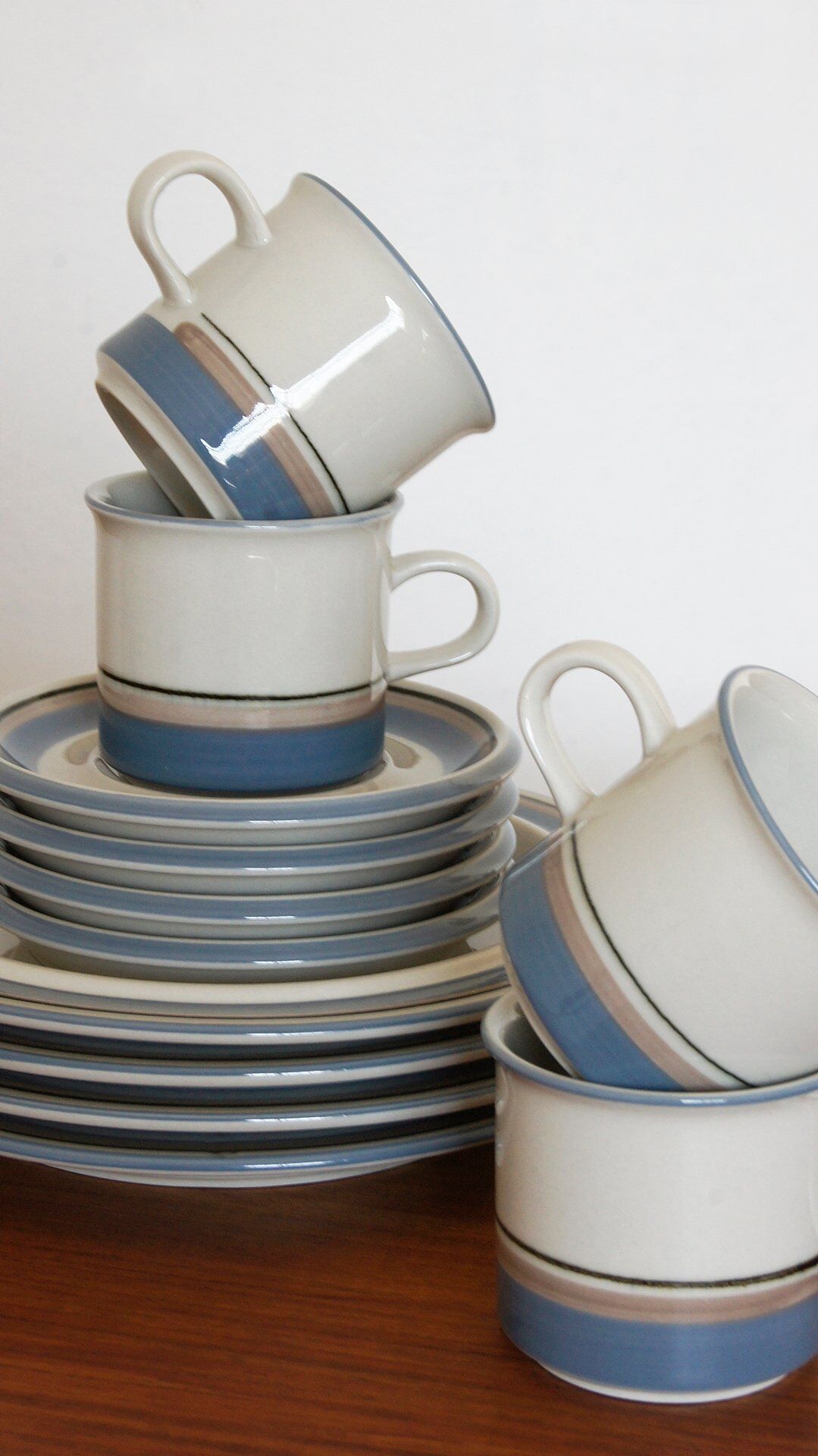 Mid-Century Uhtua Cups by Ulla Procope for Arabia, Finland, 1960s, Set of 5