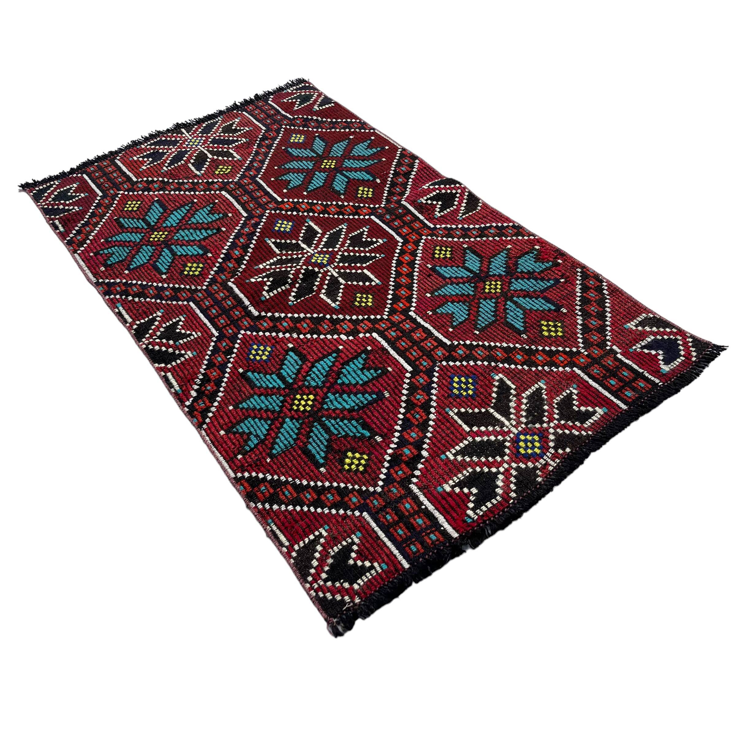 Housse de coussin kilim turque vintage, 129 x 78 cm