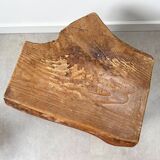 Mid Century rustic tree trunk side table