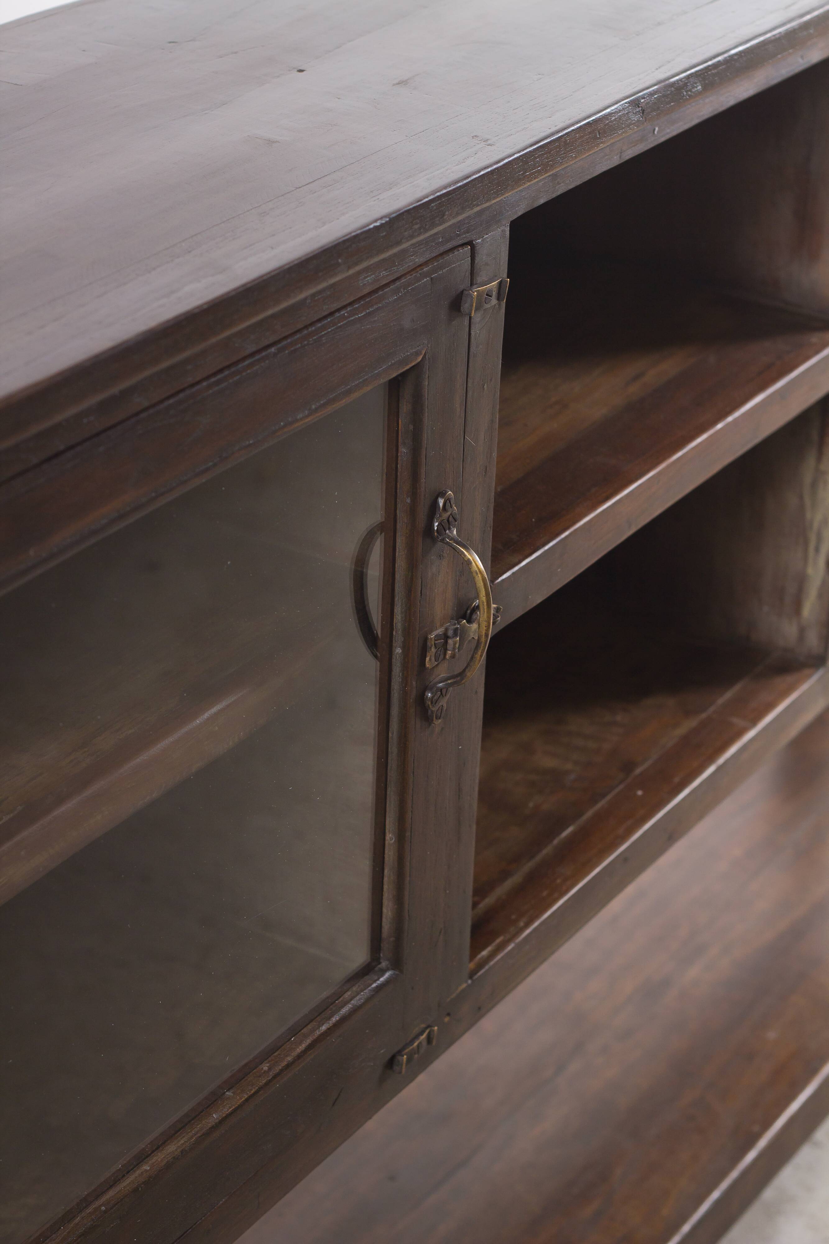 Vintage wooden showcase sideboard