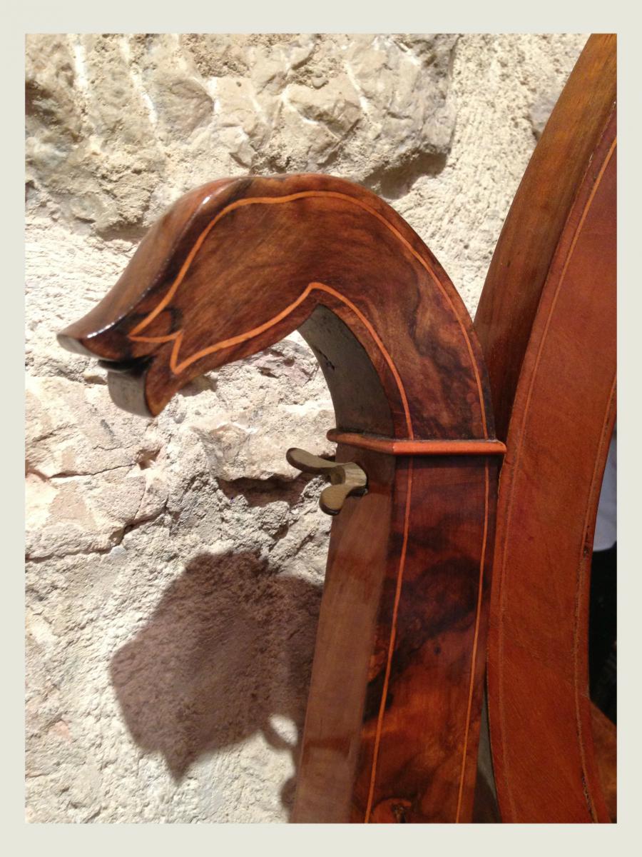 Psyche of 19th Charles X Walnut table