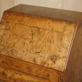 Writing desk in pollard oak from around 1800 with claw and ball carved legs.