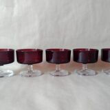 Vintage ruby red Luminarc cups 70'