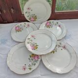 Set of 6 flat plates Digoin