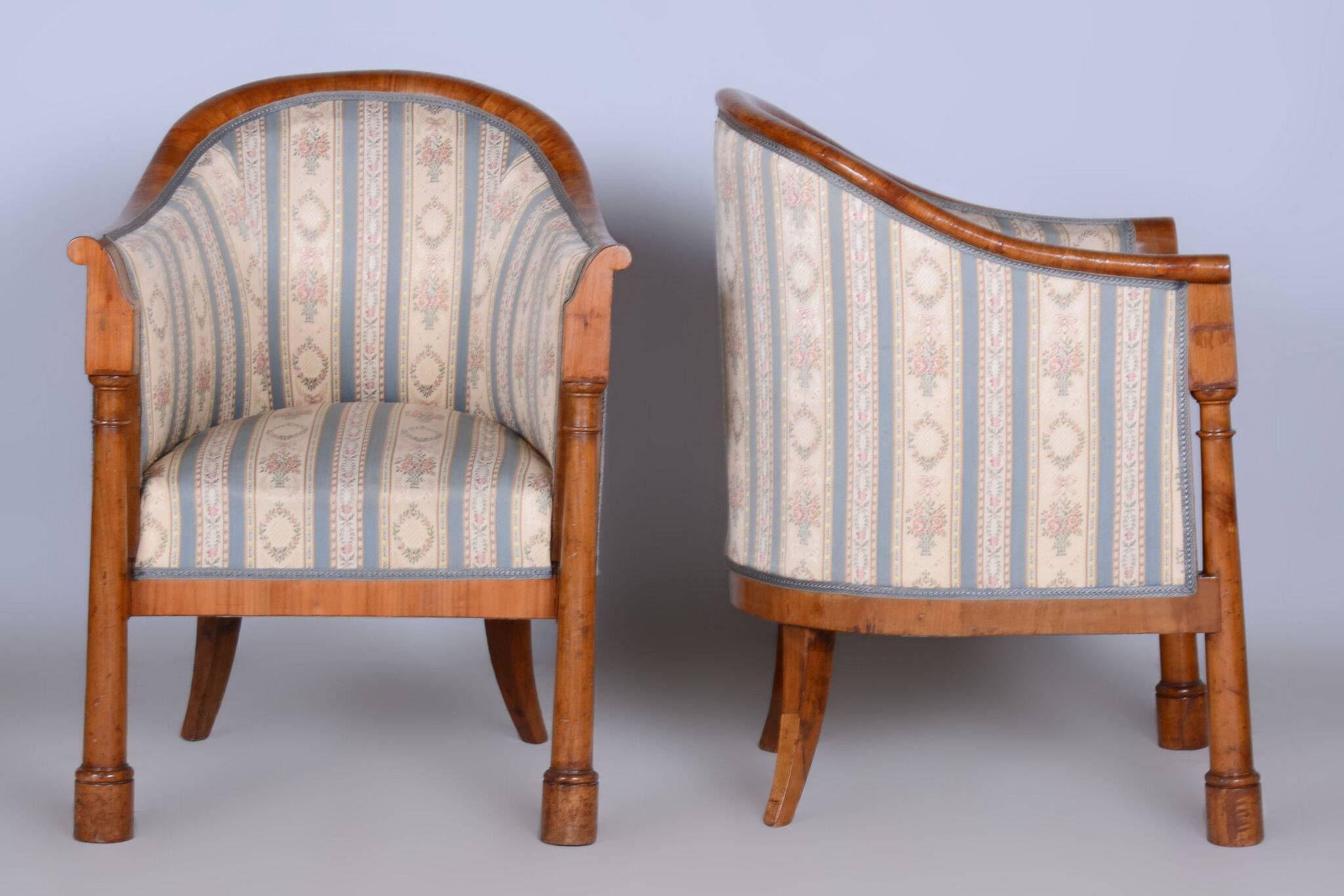Ensemble de sièges en bouleau Biedermeier restauré, polonais ravivé, Vienne, Autriche, années 1830
