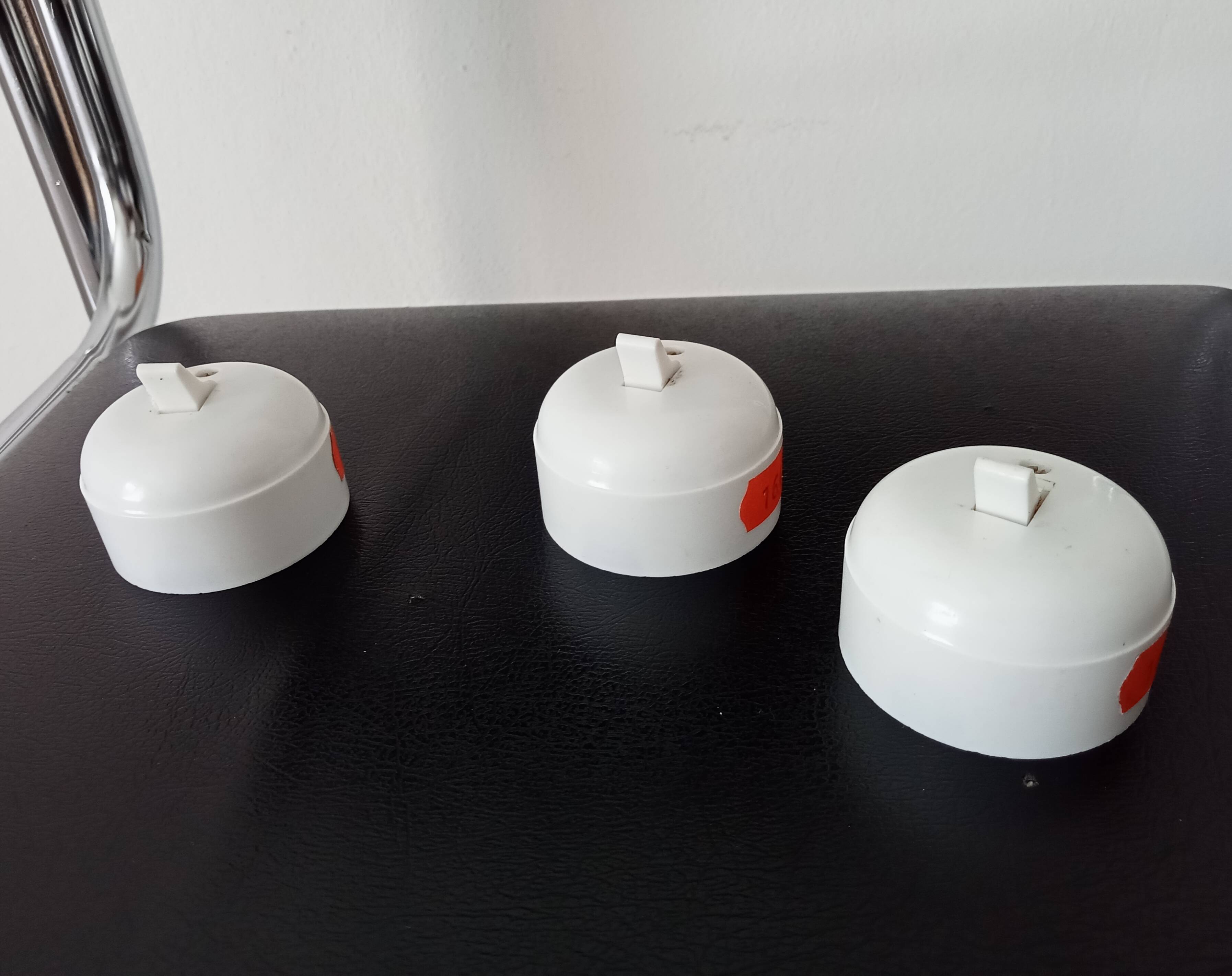 Set of 3 vintage Legrand two-way switches from the 70s/80s