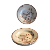 4 hollow plates porcelain opaque Gien Provençal model