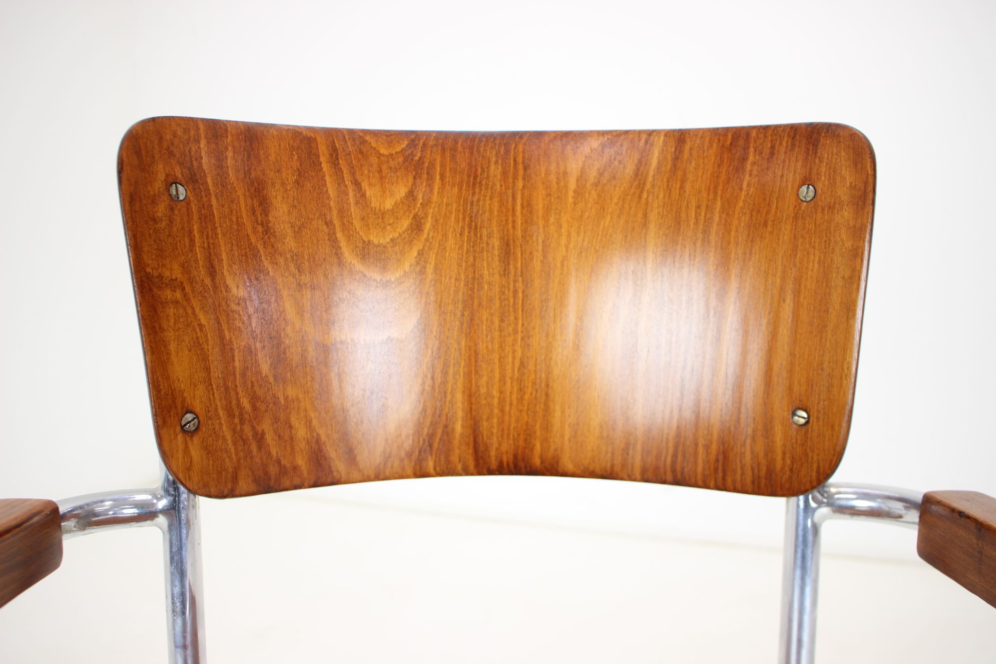 Restored Bauhaus Chrome Chair by Rudolf Vichr Prag, 1930s