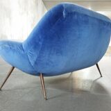 Sofa sofa egg biomorphic Fritz Neth to correcta years 1955