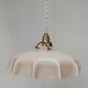Suspension antique lampshade in pink opaline