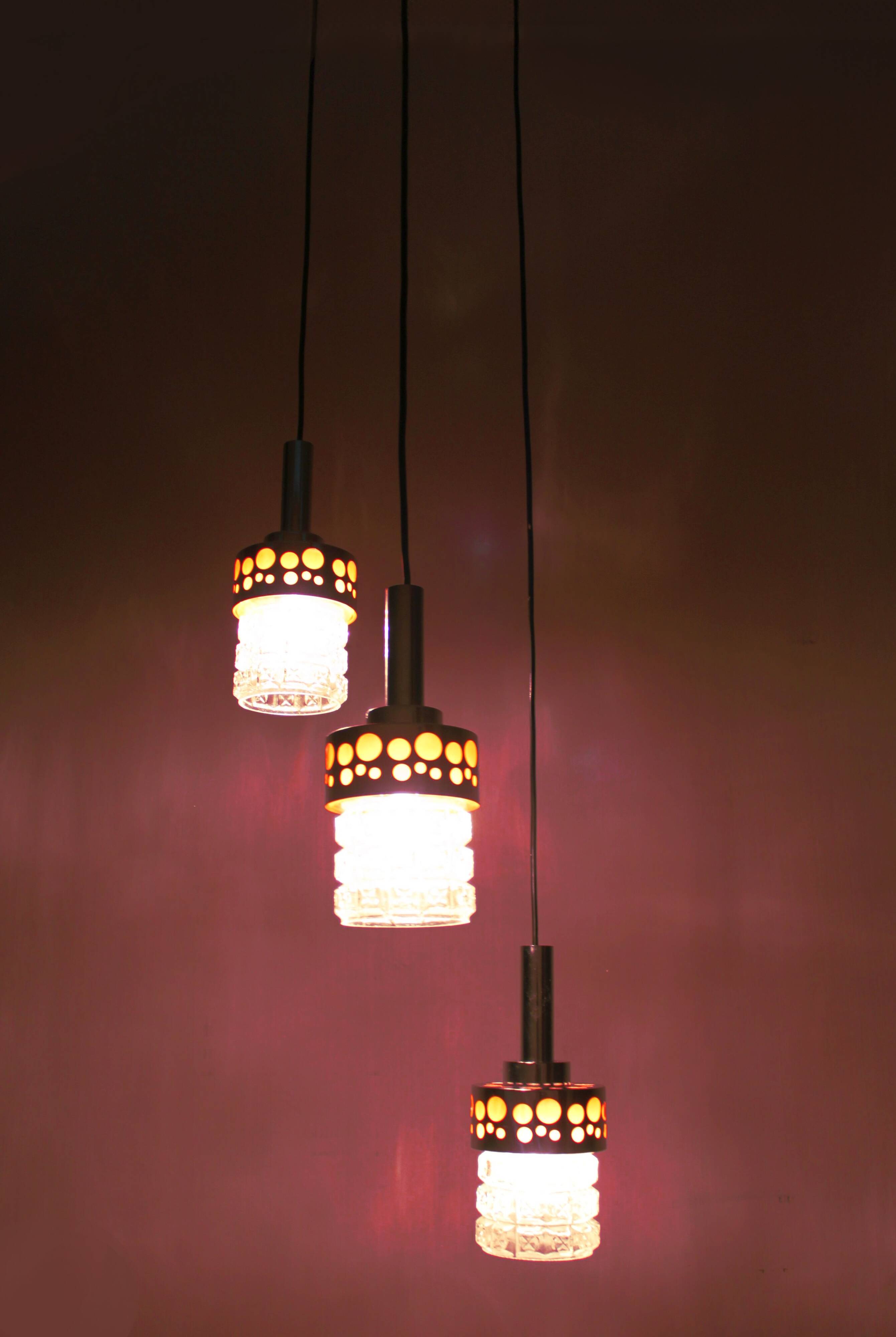 Waterfall pendant lamp by Raak Amsterdam, 1970s