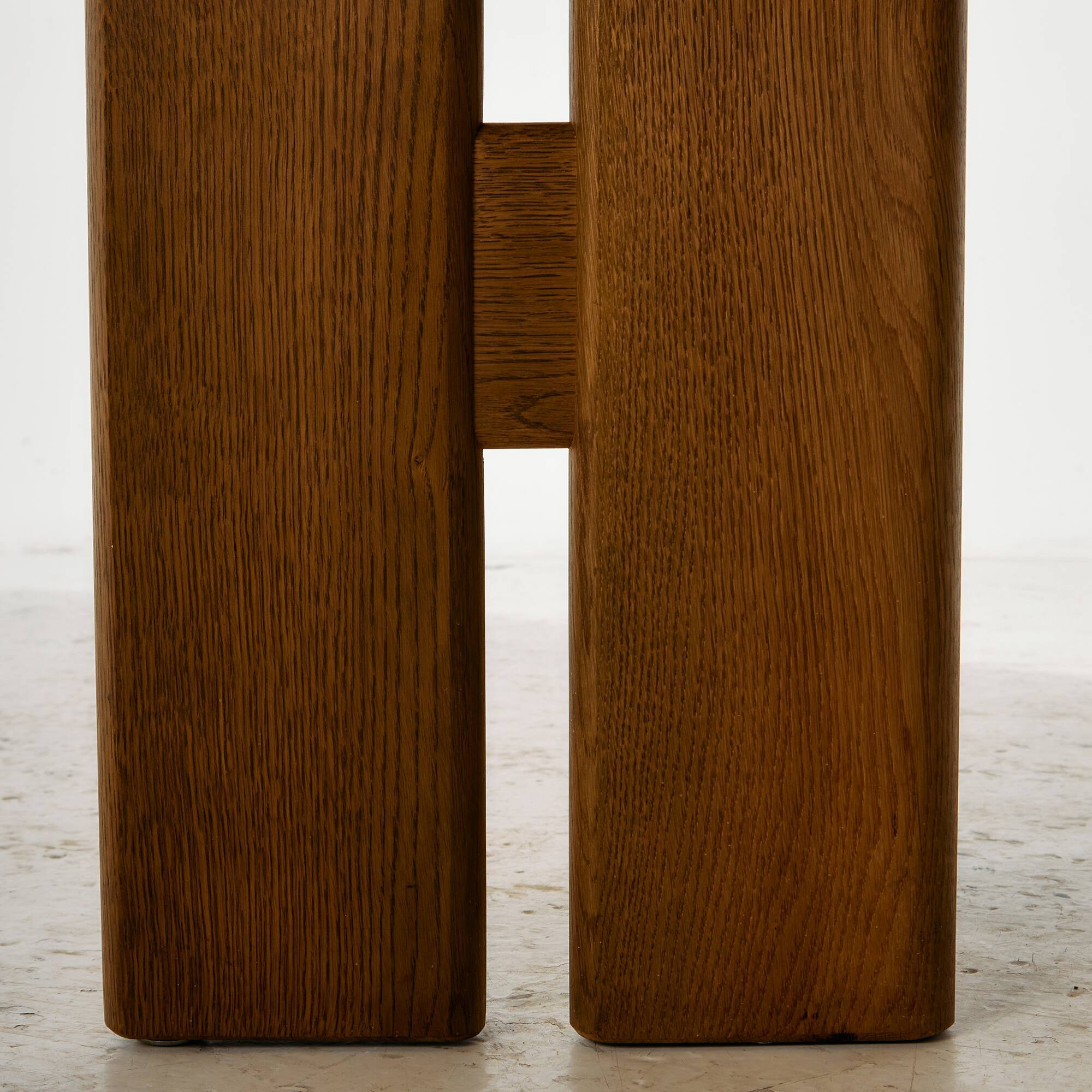 CJ Rosengaarden oak dining set, Set of 7