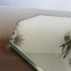 Beveled octagonal mirror, Saint Gobain, Art Deco 40s 50s