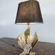 Lampe en laiton et corail de Christian Nowaczyk et Daniel Chassin