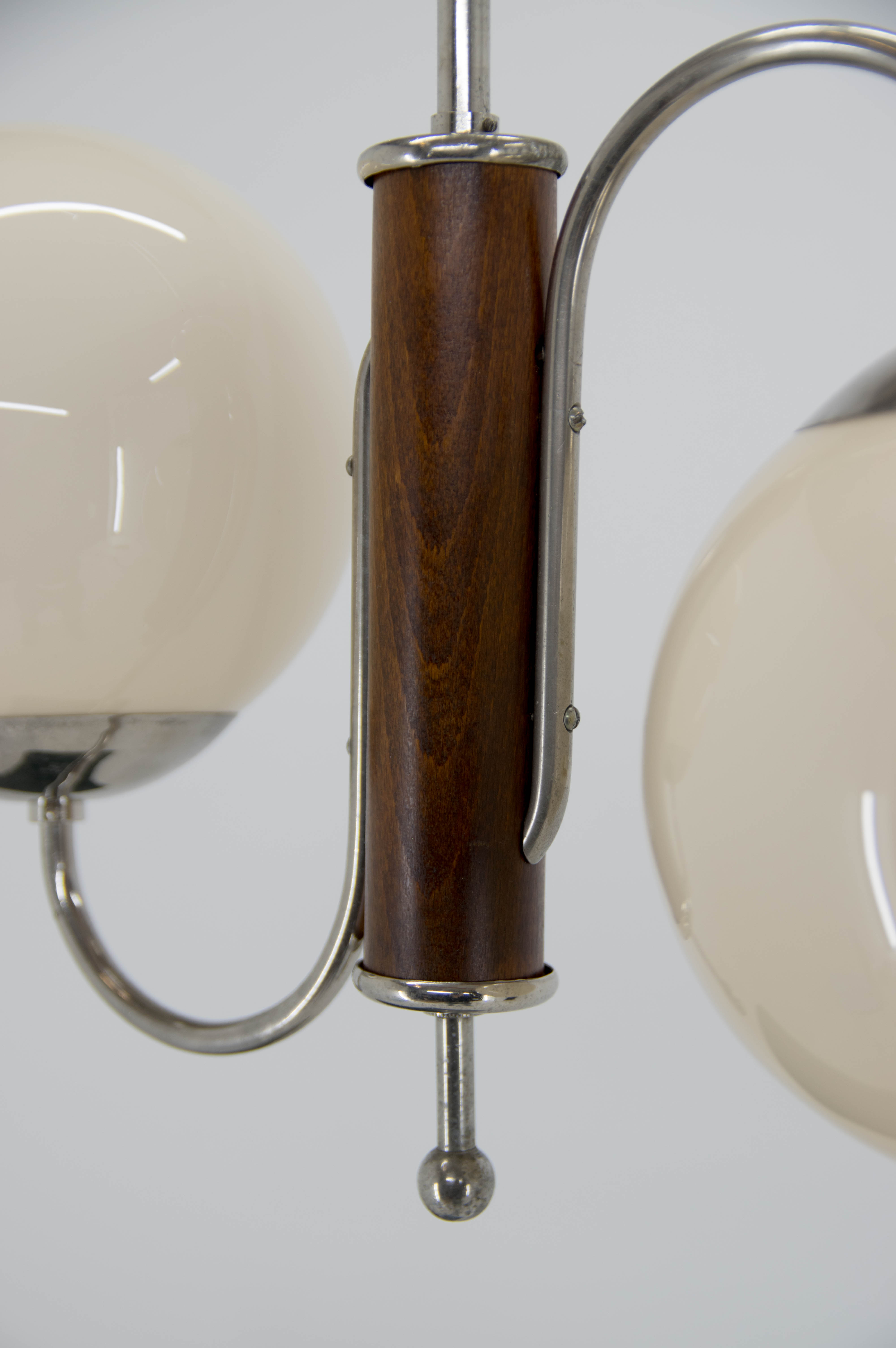 2-flamming Chandelier by Jindrich Halabala, 1930s