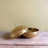 Golden brass apple candy box