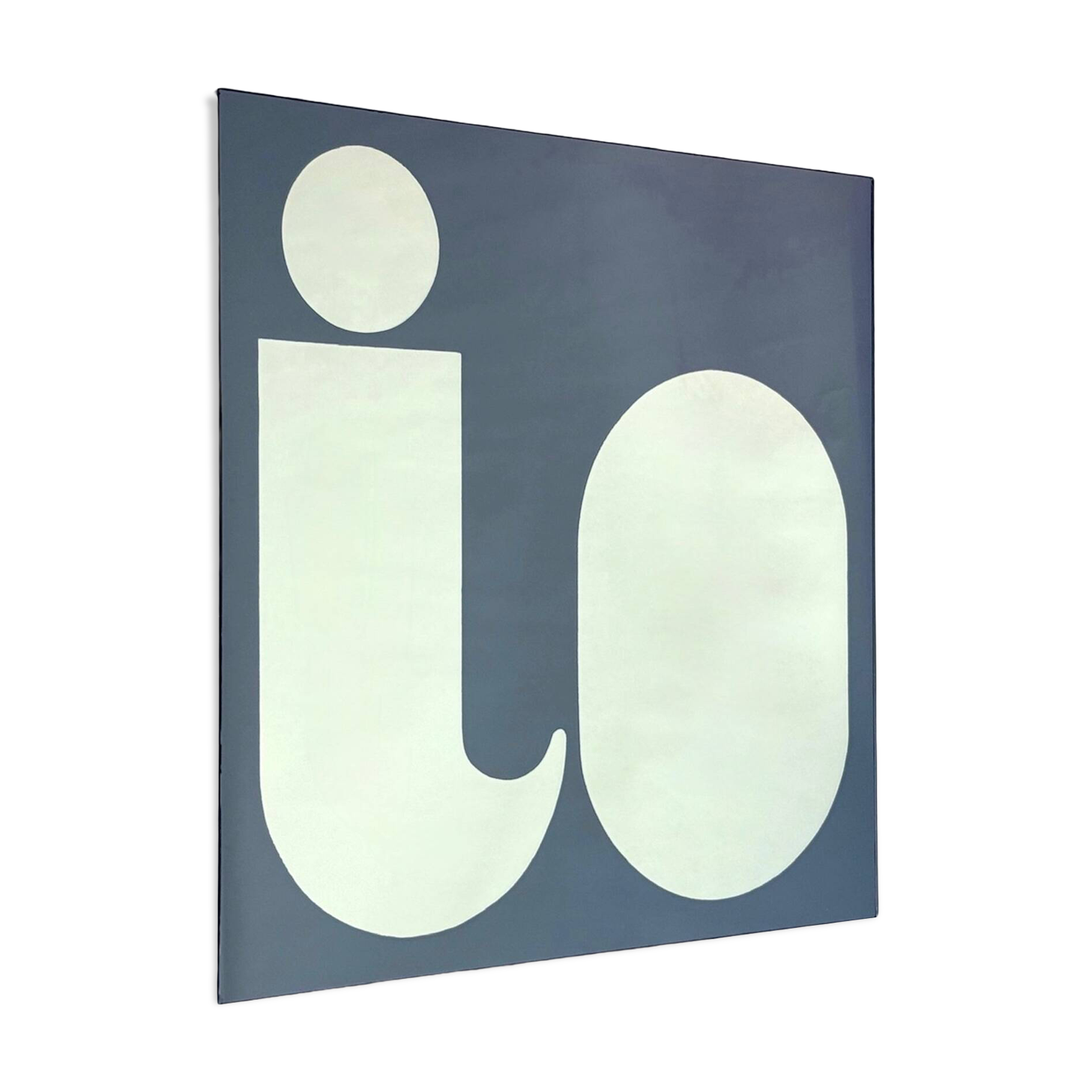 IO typographic mirror by Giuseppe Raimondi, 1970s
