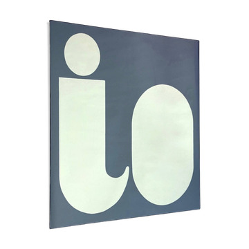 Miroir typographique IO par Giuseppe Raimondi, années 1970