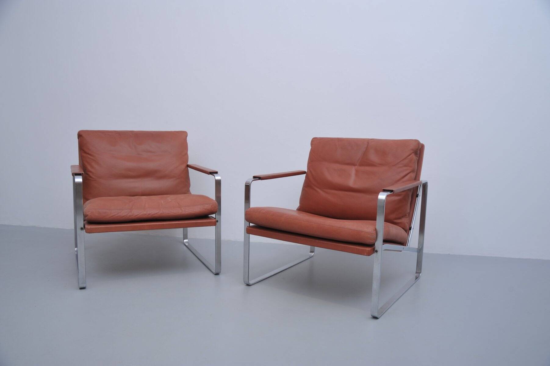2x Vintage armchair by Preben Fabricius & Jørgen Kastholm for Knoll, 1970s