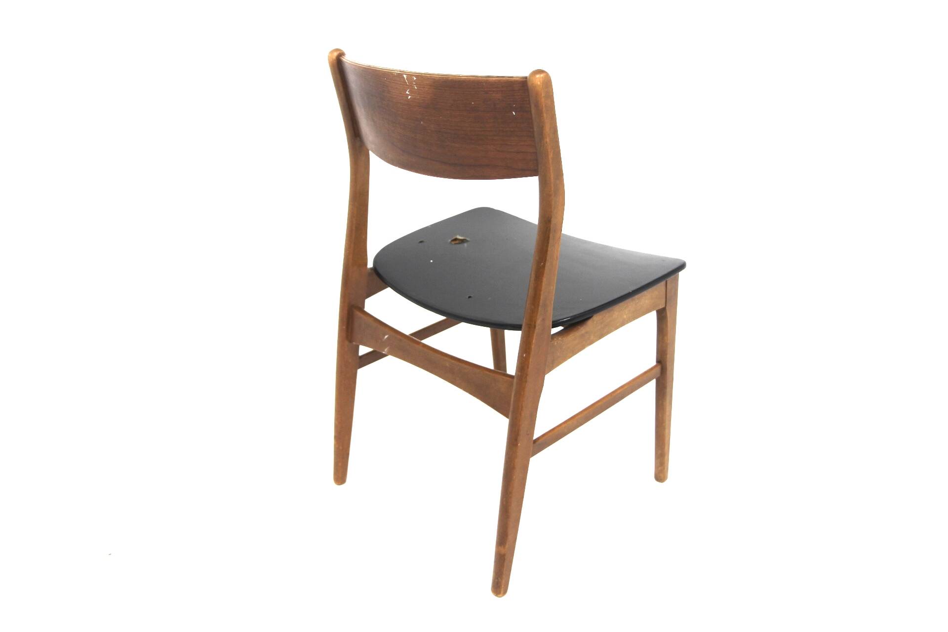 Chaise scandinave en teck en skaï, Danemark, 1960