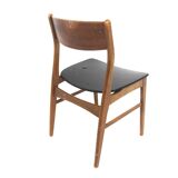 Scandinavian teak chair with skai, Denmark, 1960