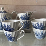 Vintage blue tea/coffee service Bountiful Design by Myott