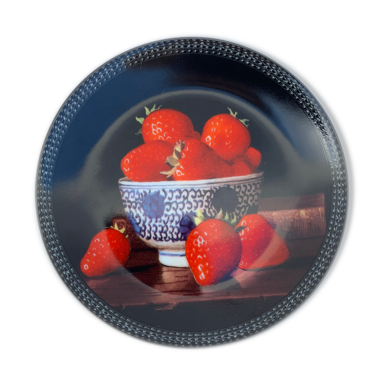 Jean-Claude Chauray strawberry plate for Bernardaud Limoges