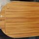 Vintage oval bamboo rattan mirror from the 1980s