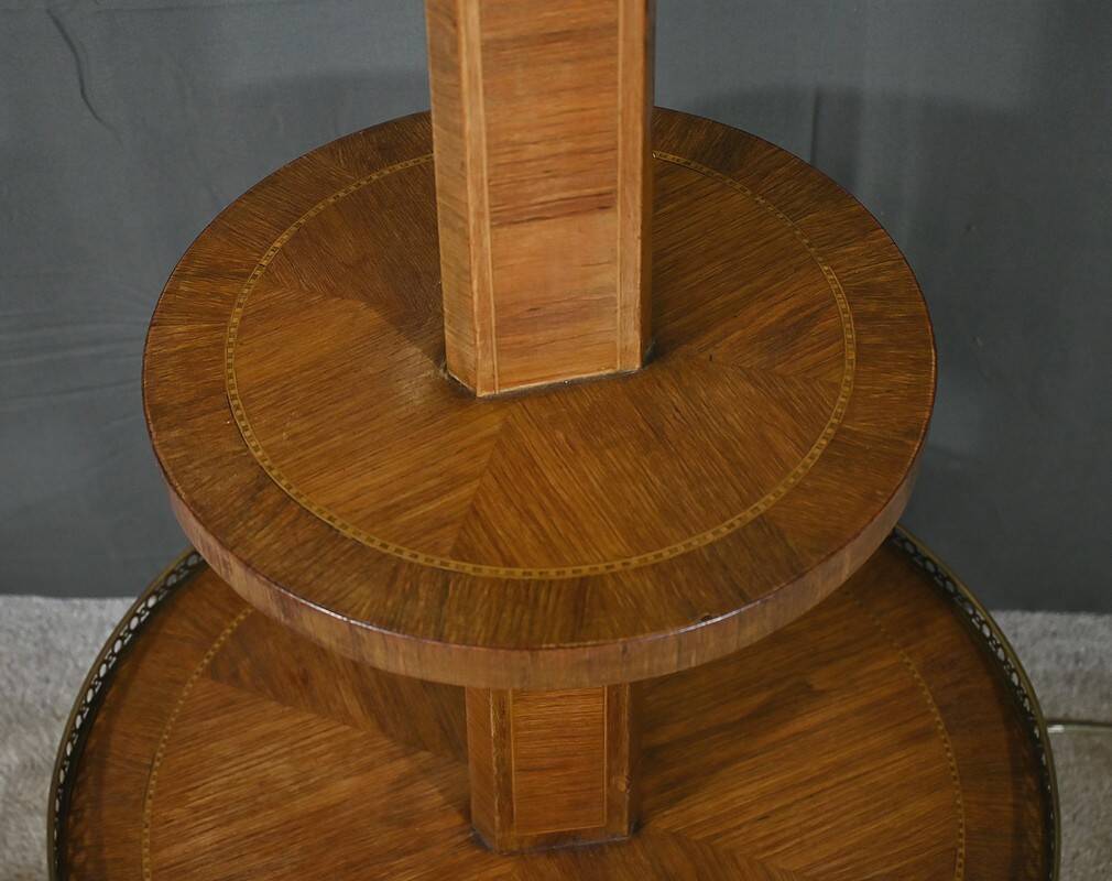 Important Marquetry Floor Lamp, Louis XV / Louis XVI Transition Style