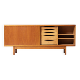 Unique mid century ULUV oak sideboard, Czechoslovakia, 1960s