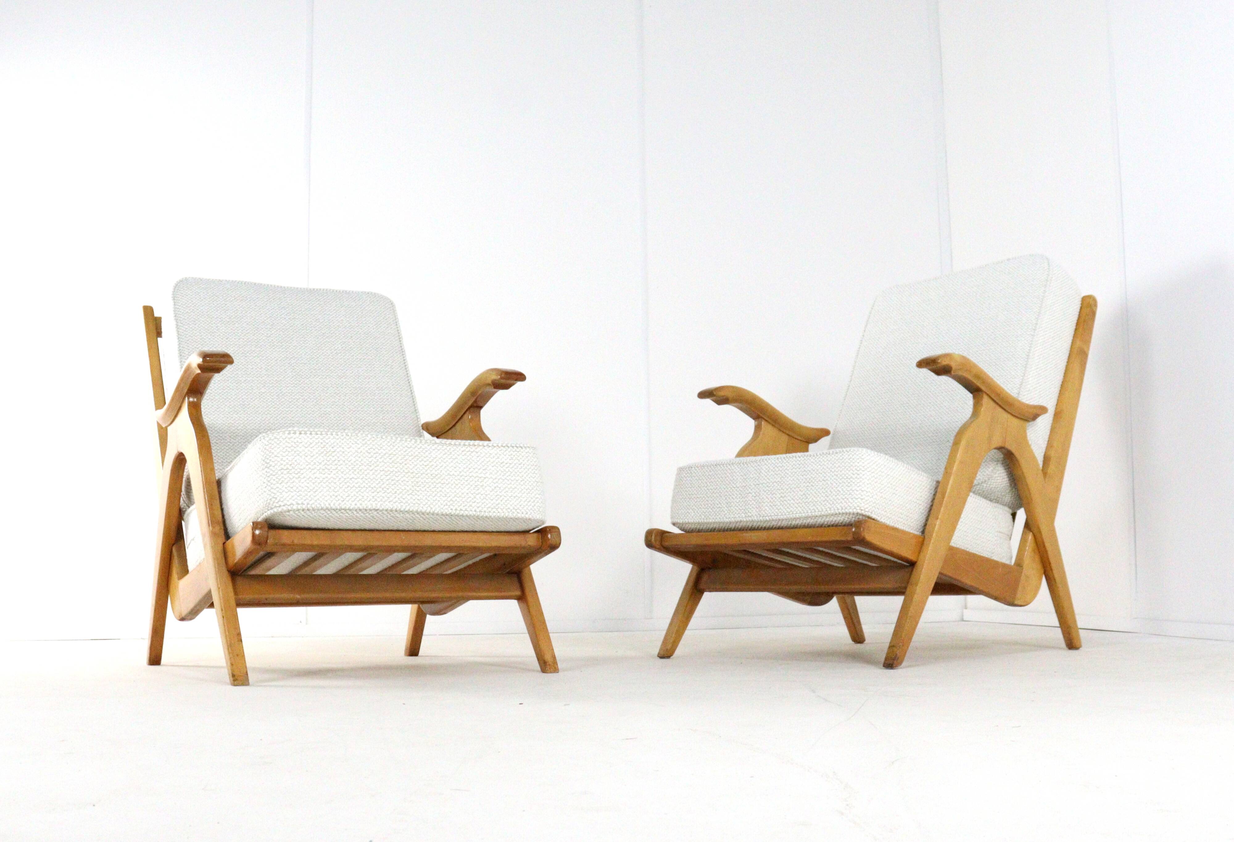 Mid century dutch design Oak armchair 'Nederweert' | more pieces in stock