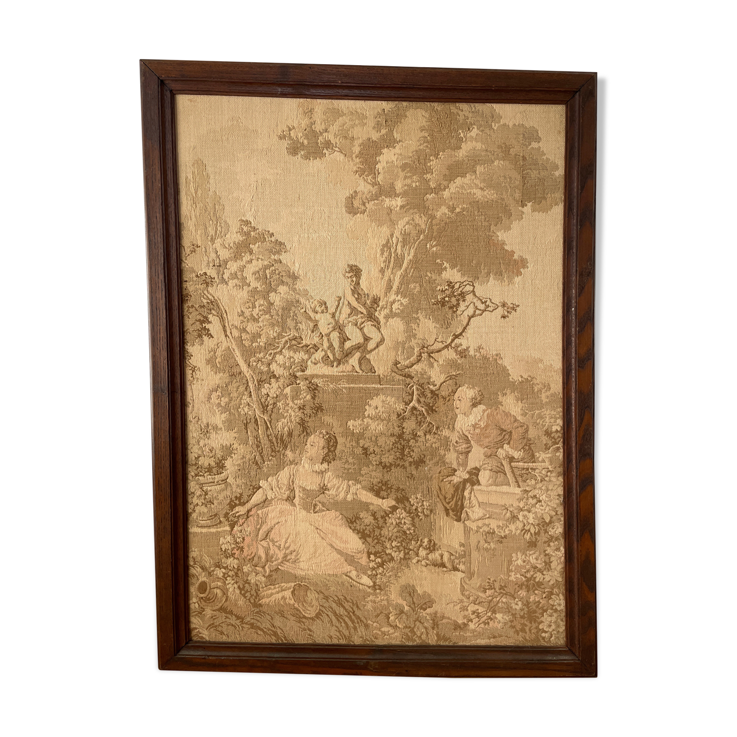 Framed antique tapestry, Fragonard, Grands Magasins du Louvre
