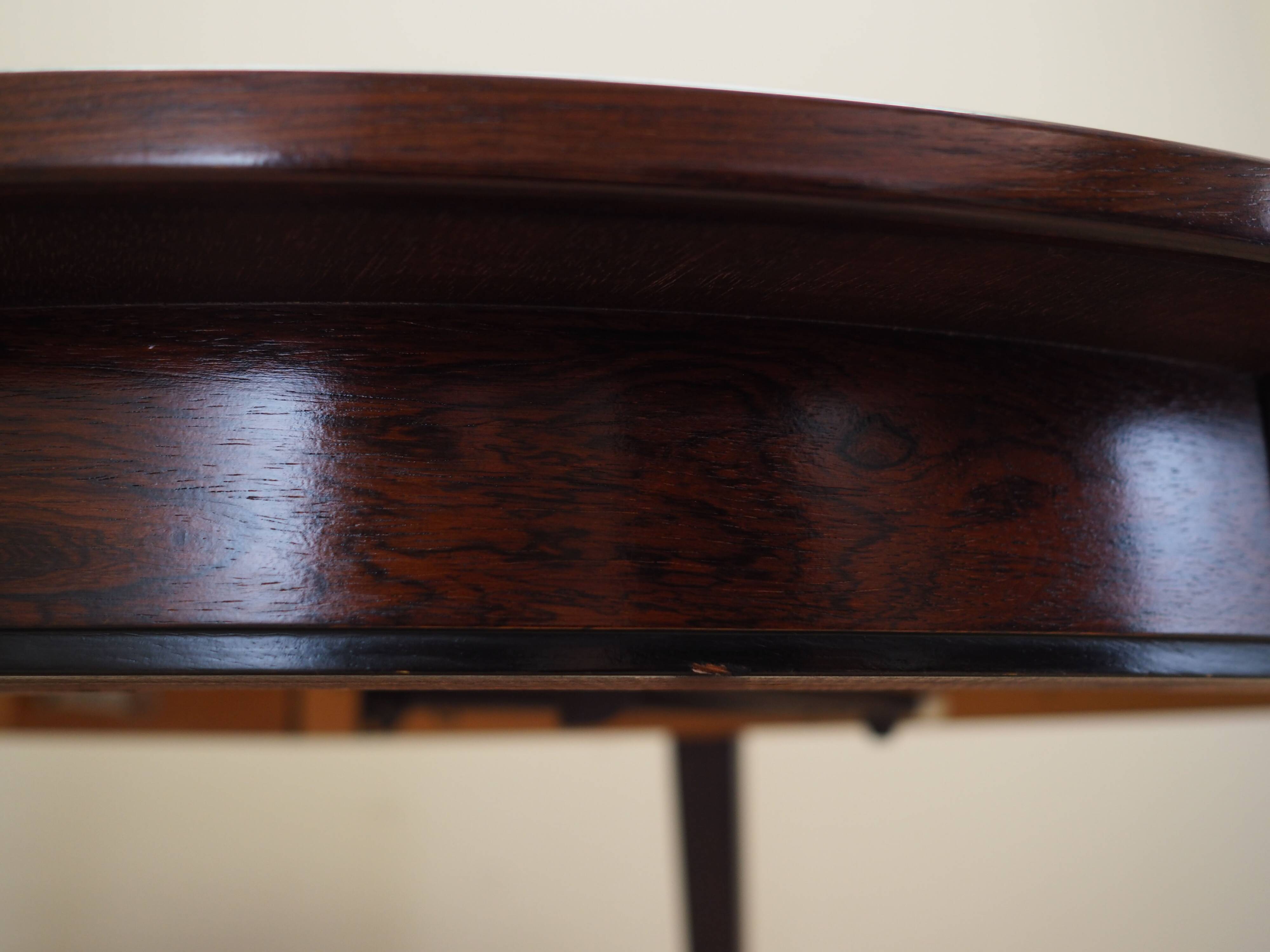 Round rosewood table, Danish design, 1970s, manufacturer: Omann Jun