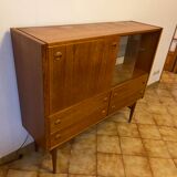 Buffet enfilade bright bar 60s 1960s Veneer Tech