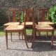 Série de 6 chaises rococo, paillées en noyer massif époque 1930.