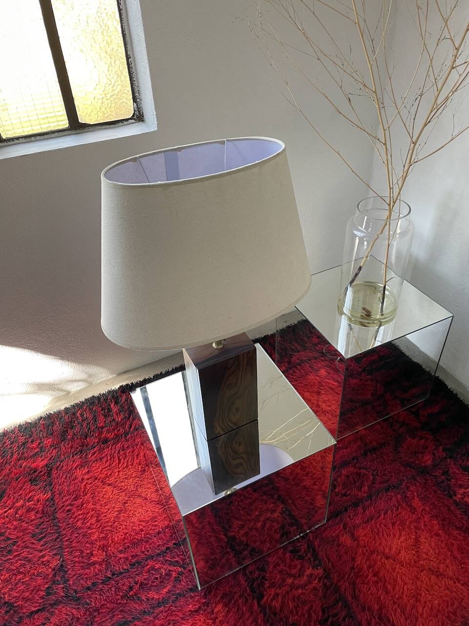 1950s wooden table lamp