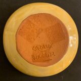 Cazaux Biarritz ceramic yellow and blue bowl