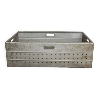 Old aluminum storage box, loft deco