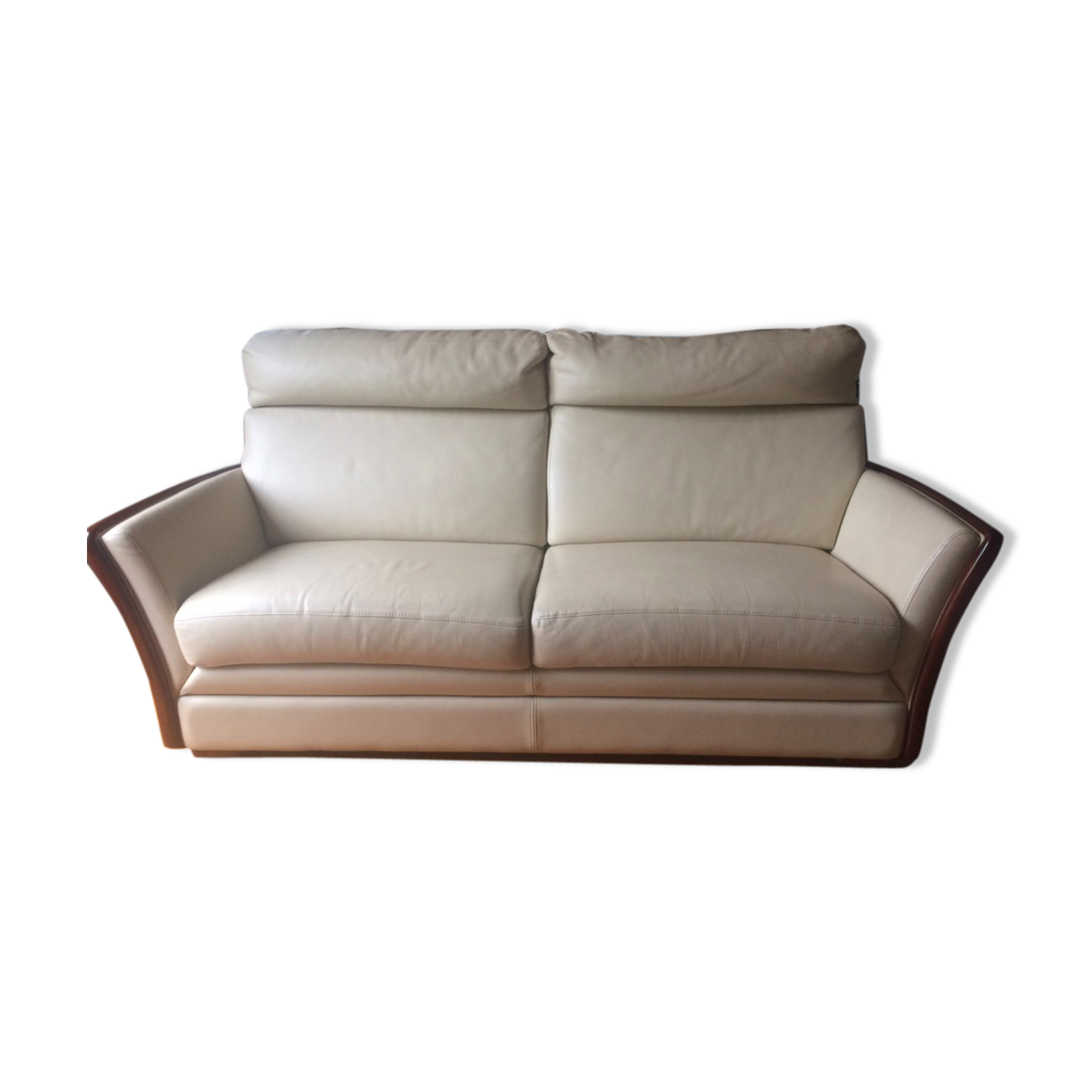 CANAPÉ CUIR BEIGE Méridienne Cuir Center EUR 550,00 - FR