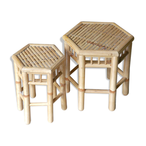 Tables basses en bambou, années