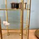 Vitrine vintage en verre et laiton
