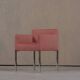 2 fauteuils Ligne Roset en tissu rose, France années 2000