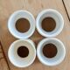 4 mismatched vintage diabolo egg cups in earthenware