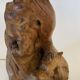 1950s wooden lamp, recent 2M fabric cable, tracing lampshade