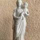 figurine de madone en biscuit français antique