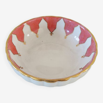 Old porcelain bowl of pillivuyt rose & gold decor